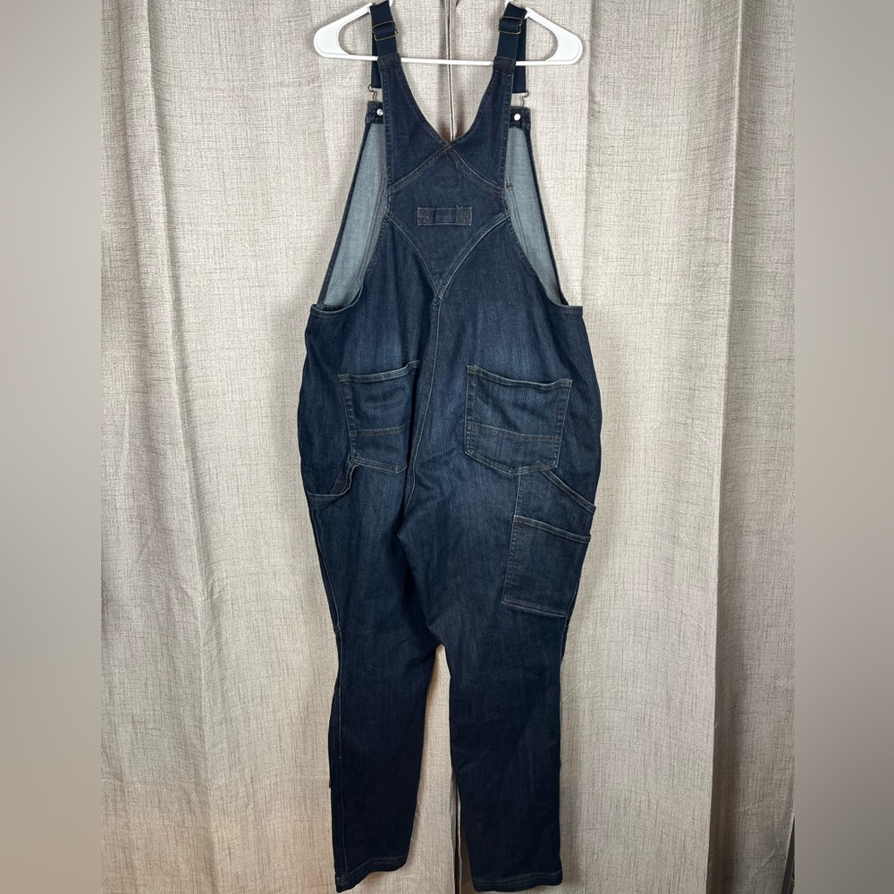 DULUTH Trading Double Flex Denim Bib Overalls Women's 18 Regular Blue Heirloom - Picture 6 of 7